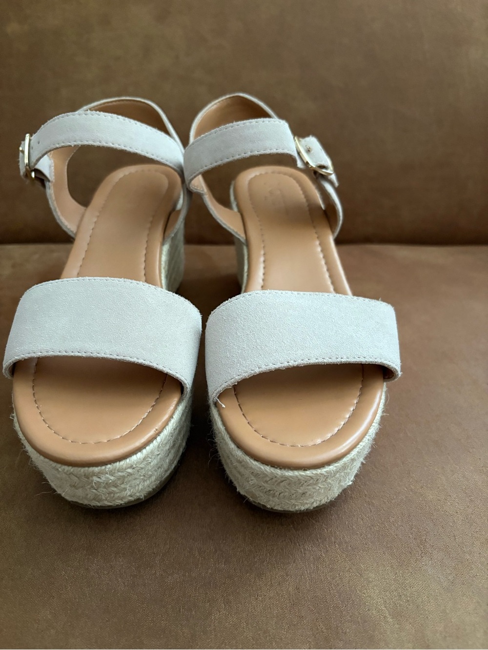 J. Crew platform espadrille wedge sandals. Size 7.